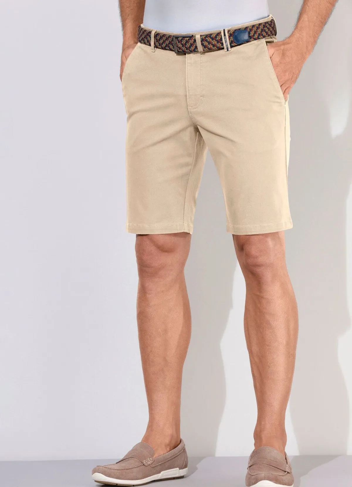 Herren REDPOINT Lässige ""-Bermudas mit Stoffgürtel in 3 Farben