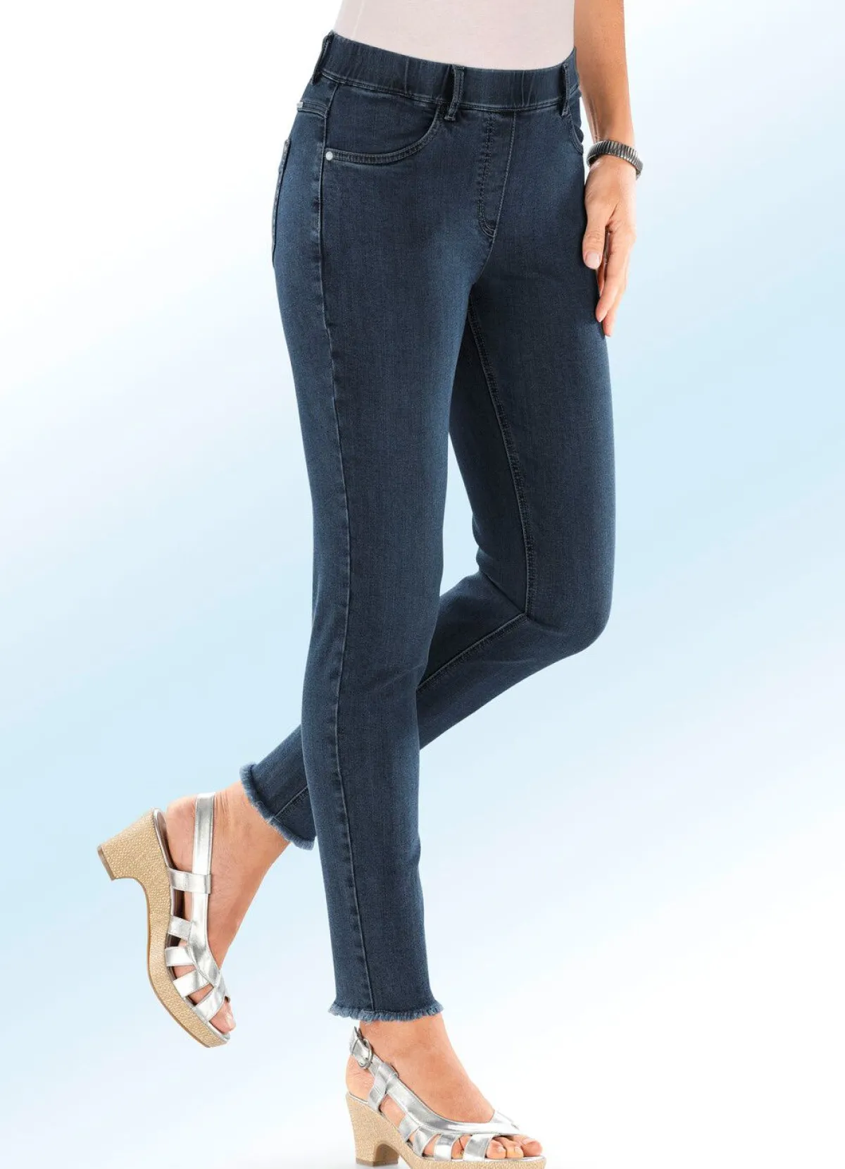 Damen ASCARI Magic-Jeans mit angesagtem Fransensaum