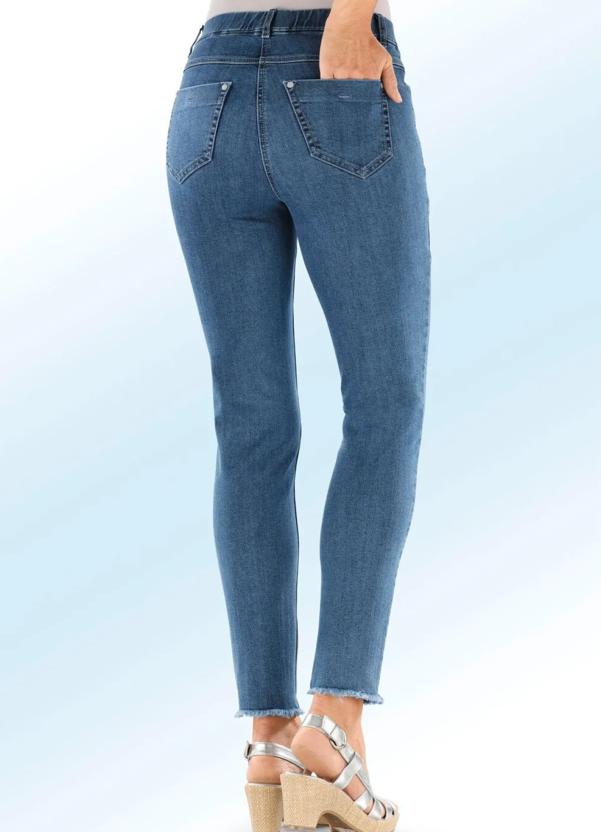Damen ASCARI Magic-Jeans mit angesagtem Fransensaum