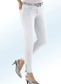 Damen ASCARI Magic-Jeans mit modischen Reißverschlüssen an den Beinabschlüssen