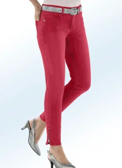 Damen ASCARI Magic-Jeans mit modischen Reißverschlüssen an den Beinabschlüssen