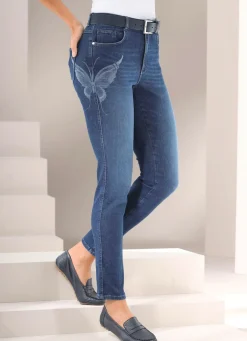 Damen Tizia Magic-Jeans mit Schmetterlingswascheffekt