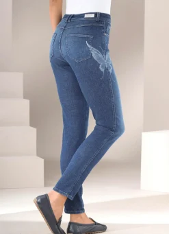 Damen Tizia Magic-Jeans mit Schmetterlingswascheffekt