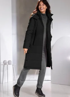 Damen BADER Mantel mit abnehmbarer Kapuze