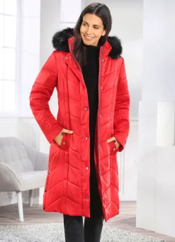 Damen BADER Mantel mit abnehmbarer Kapuze