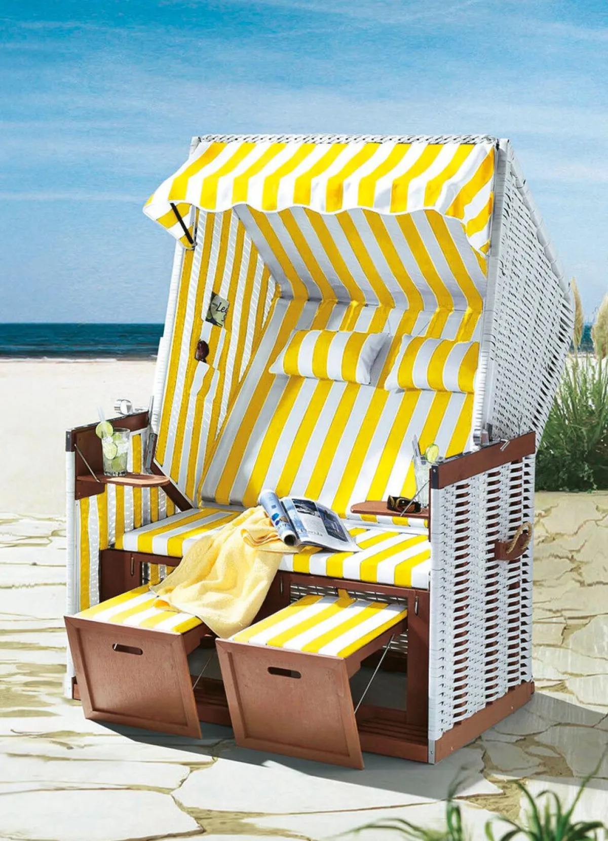 BADER Maritimer Strandkorb