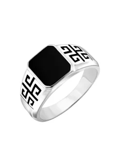 Herren BADER Markanter Herrenring mit schwarzem Achat