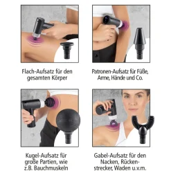 VITALMAXX Massagegerät Mini-Gun, 5-teilig