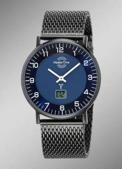 Herren MASTER TIME Funk-Herrenuhr mit Edelstahlband