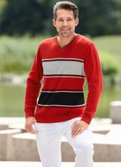 Herren BADER Moderner V-Pullover