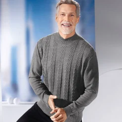 Herren BADER Modischer Pullover mit Stehkragen in 3 Farben