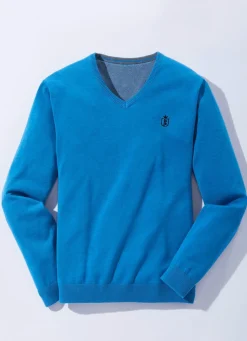 Herren BADER Modischer V-Pullover in 6 Farben