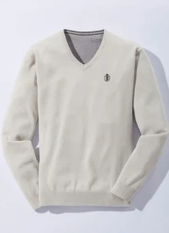 Herren BADER Modischer V-Pullover in 6 Farben
