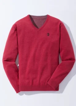 Herren BADER Modischer V-Pullover in 6 Farben