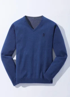 Herren BADER Modischer V-Pullover in 6 Farben