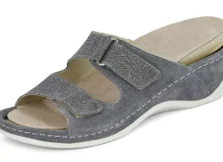 Damen MUBB , bequeme Damen-Pantoletten, Weite H, mit herausnehmbarem Fußbett