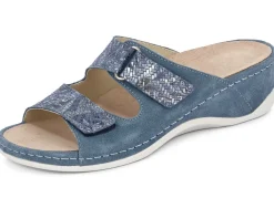 Damen MUBB , bequeme Damen-Pantoletten, Weite H, mit herausnehmbarem Fußbett