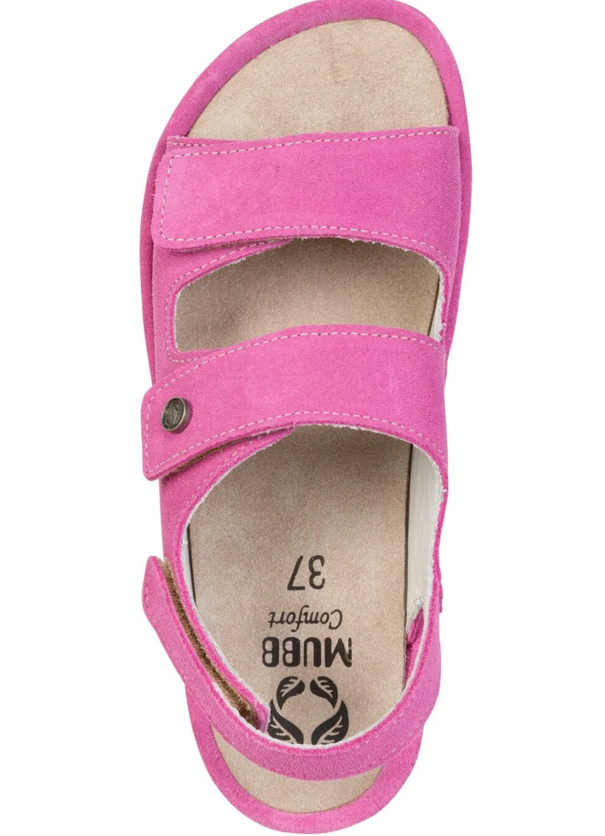 Damen MUBB , bequeme Damen-Sandalen, Weite H, mit herausnehmbarem Fußbett