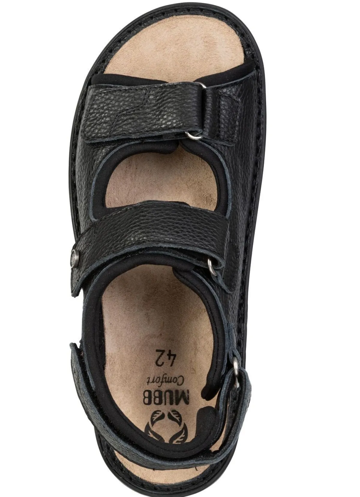 Herren MUBB , klassische Herren-Sandalen, Weite H, mit herausnehmbarem Fußbett