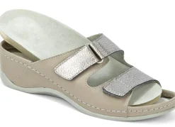 Damen MUBB Pantolette mit Leder-Memory-Fußbett