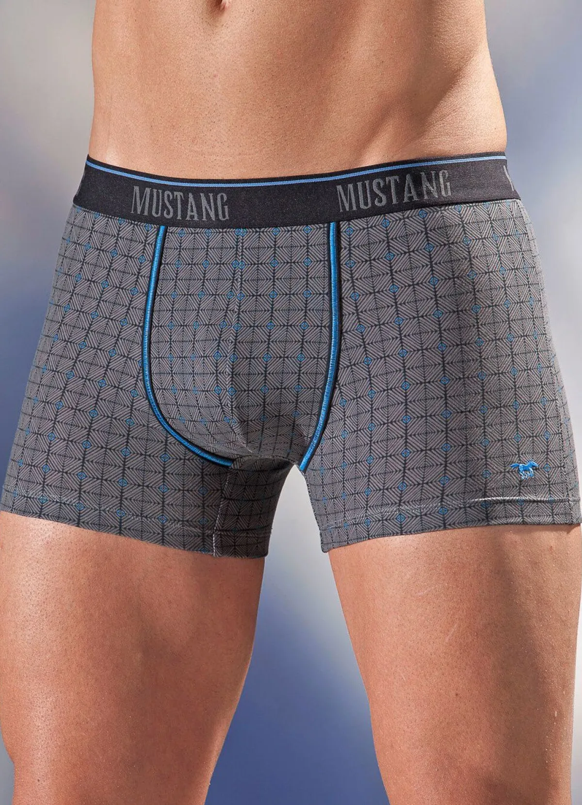 Herren BADER Mustang, Dreierpack Pants, kariert
