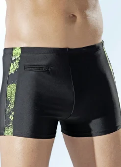 Herren NATURANA Badehose in höherer Kastenform mit seitlichen Einsätzen