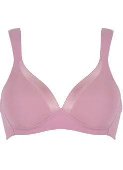 Damen BADER Naturana BH mit Satinblende am Dekolleté