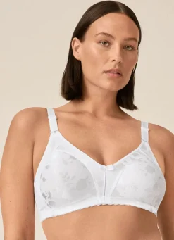 Damen BADER Naturana Minimizer-BH mit dezent glänzendem Floraldruck