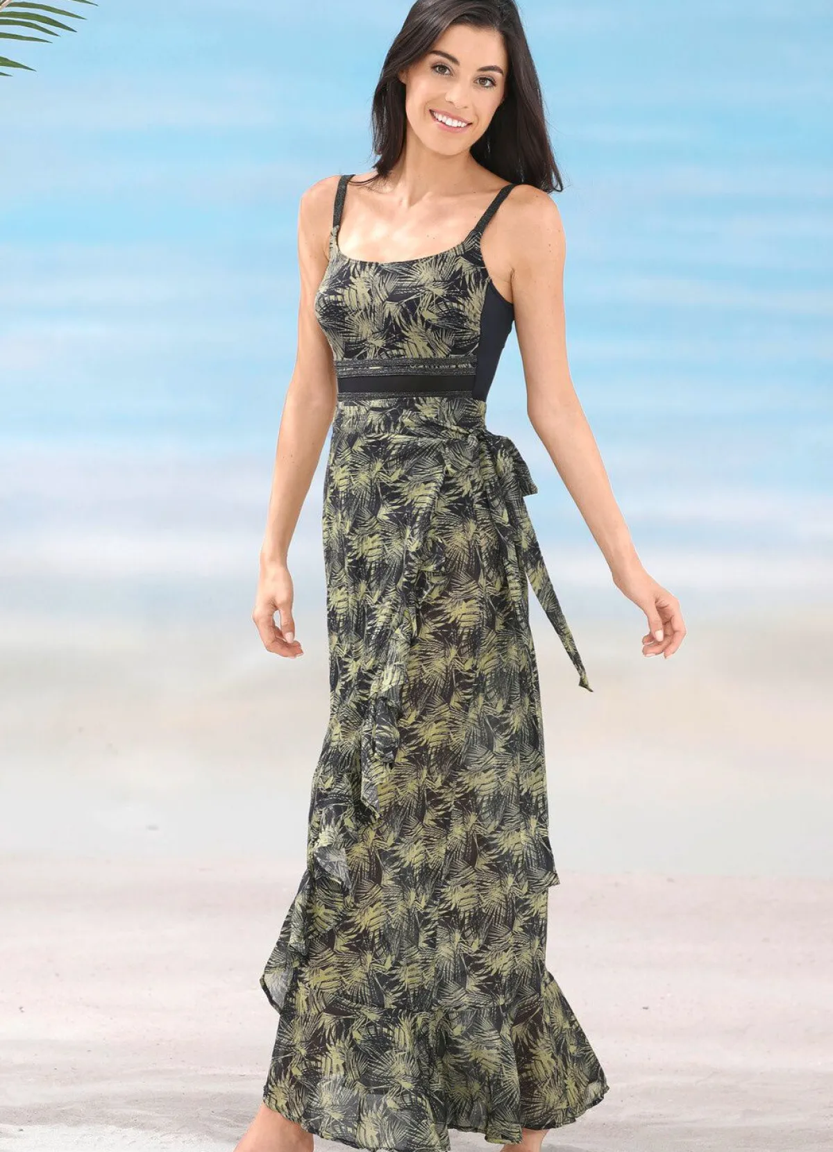 Damen OLYMPIA BEACHFASHION Olympia Rock in Wickelform, reine Baumwolle