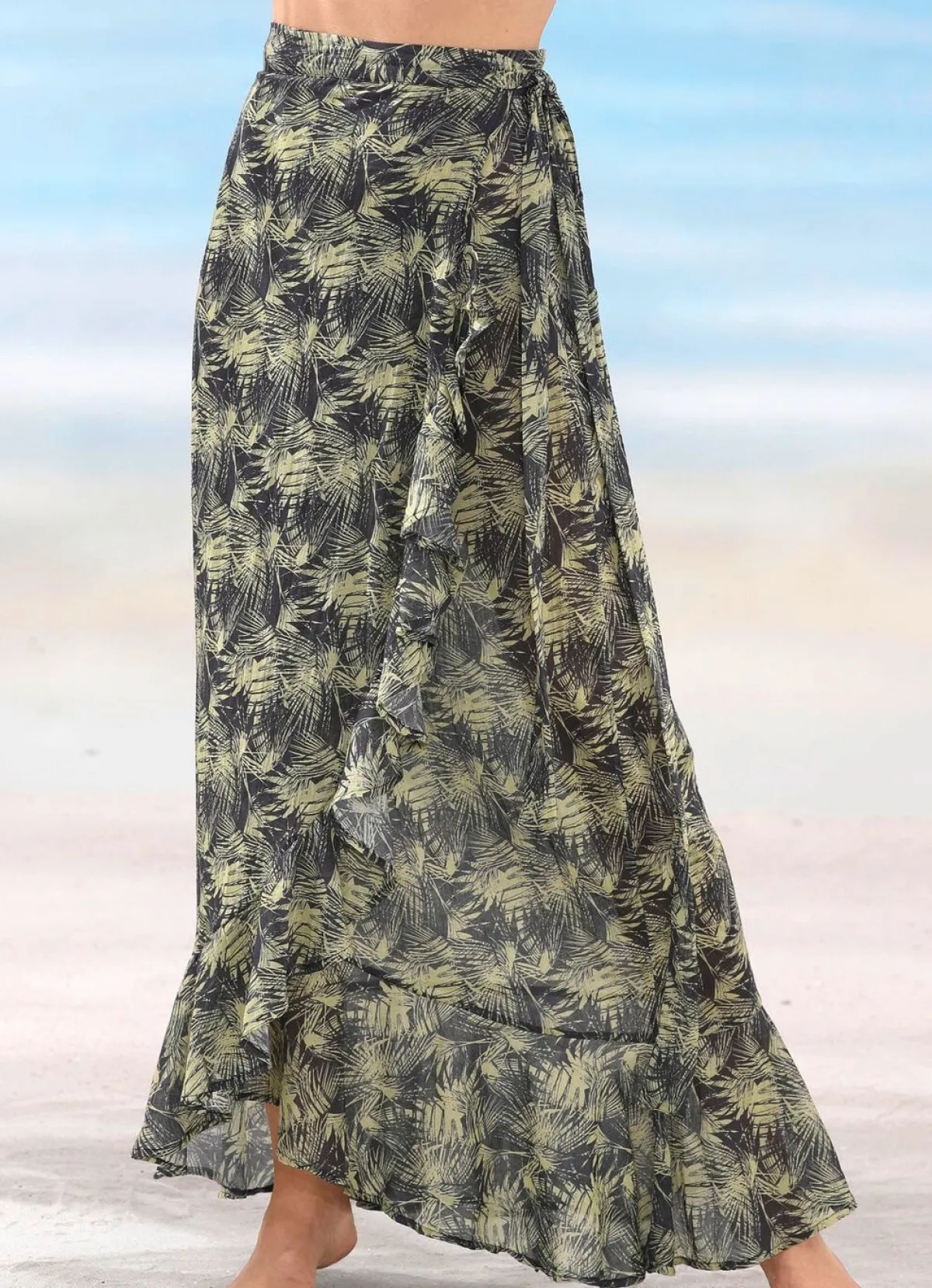 Damen OLYMPIA BEACHFASHION Olympia Rock in Wickelform, reine Baumwolle