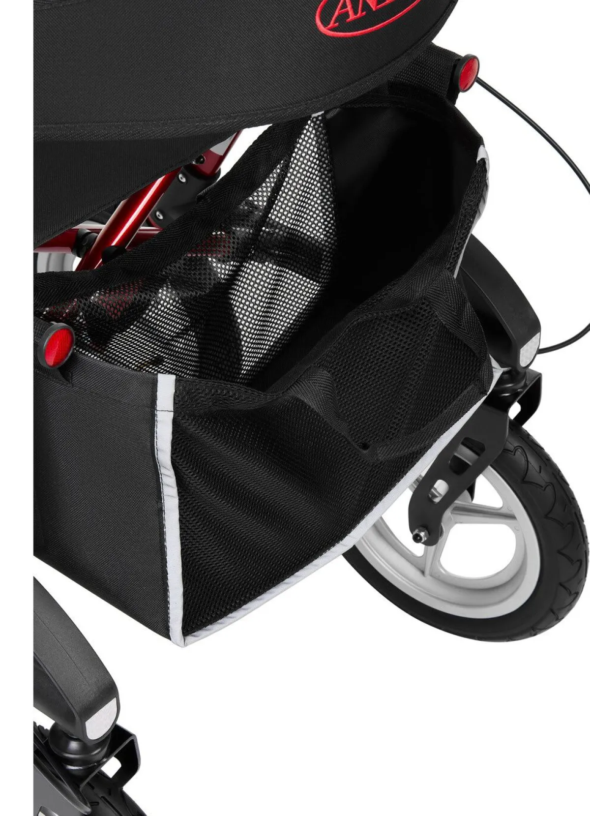 BADER Outdoor Rollator Inklusive Tasche und Gehstockhalter