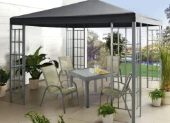 BADER Pavillon mit Gestell aus pulverbeschichtetem Stahl