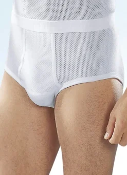 Herren PFEILRING Dreierpack Slips aus Doppelripp mit Eingriff, weiß