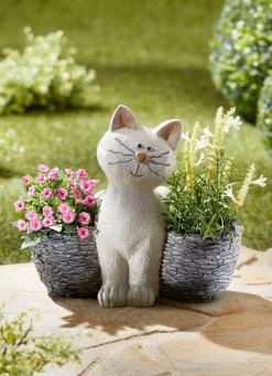 BADER Pflanztopf Katze aus Polyresin