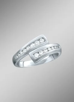 Damen BADER Platin Damenring mit lupenreinen Brillanten