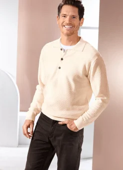 Herren BADER Polopullover mit kurzer Knopfleiste in 3 Farben