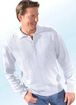 Herren BADER Polopullover mit kurzer Knopfleiste in 3 Farben