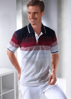 Herren BADER Poloshirt mit kleinen Seitenschlitzen