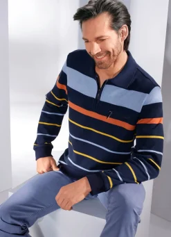 Herren BADER Poloshirt mit kurzem Reißverschluss