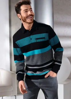 Herren BADER Poloshirt mit kurzer Knopfleiste