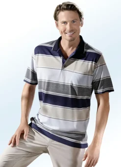 Herren BADER Poloshirt mit kurzer Knopfleiste