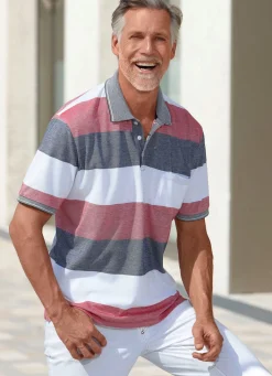 Herren BADER Poloshirt mit kurzer Knopfleiste