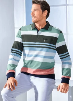 Herren BADER Poloshirt mit Reißverschluss-Brusttasche