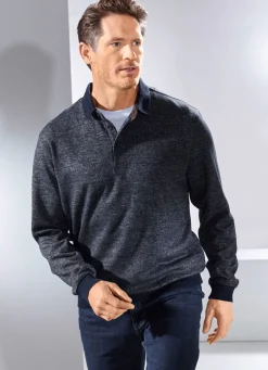 Herren BADER Poloshirt mit Strickkragen