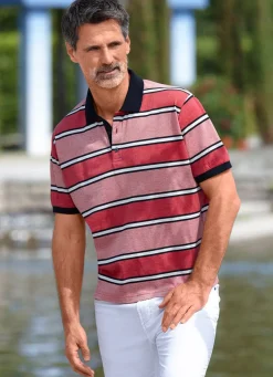 Herren BADER Poloshirt mit Strickkragen