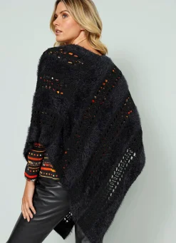 Damen BADER Poncho in Garnmix