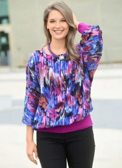 Damen BADER Poncho-Tunika mit eingearbeitetem Top