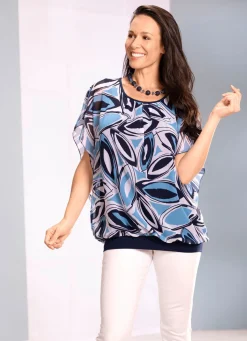 Damen BADER Poncho-Tunika mit tollem Druck