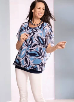Damen BADER Poncho-Tunika mit tollem Druck