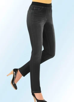 Damen COSMA Power-Stretch-Jeans in Schlupfform